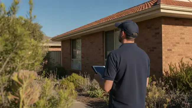 Perth home exterior or inspector at property